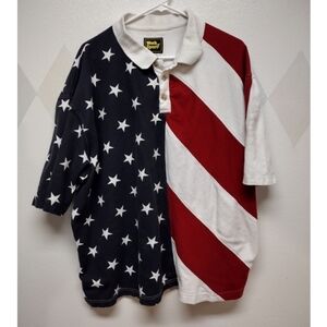 Work n Sport red white and blue polo size 2XL